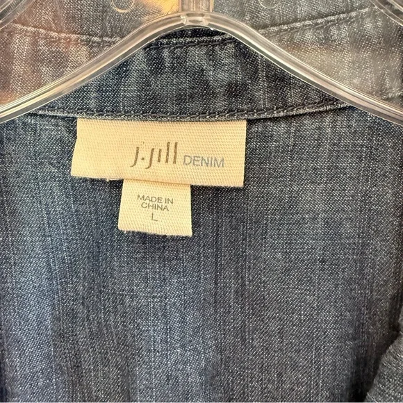 J. Jill Blue Chambray Button Down Shirt - Picture 8 of 8